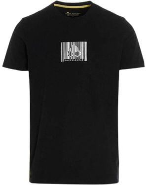 Moose Knuckles Barcode Design T-Shirt Cotton - Black
