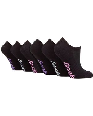 Jeep Ladies 6 Pack Bamboo No Show Socks - Black