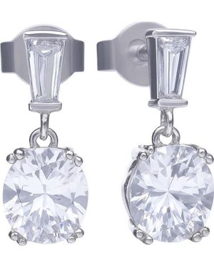 Diamonfire 6220621082 Ladies Earrings Sterling - White