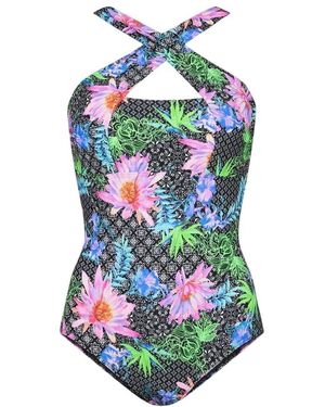 Zoggs Ladies Mystique All-Over Print One Piece Swimsuit (Multicoloured) - Blue