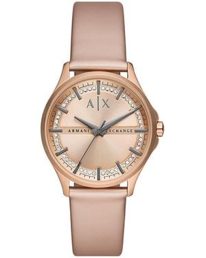 ARMANI EXCHANGE Lady Hampton Watch Ax5272 Leather (Archived) - Pink