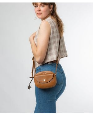 Conkca Una' Dark Leather Cross Body Bag - Blue