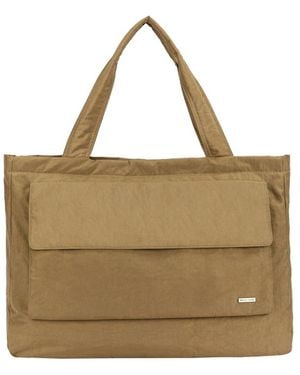 Smith & Canova Oversized Landscape Nylon Tote - Brown