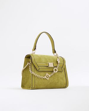 River Island Mini Crossbody Bag Faux Suede - Metallic
