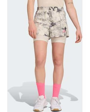 adidas Own The Run Spray Dye 2-In-1 Short - Grey