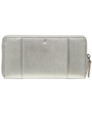 NiNa Amora 'Cecilia' Metallic Leather Purse - Grey