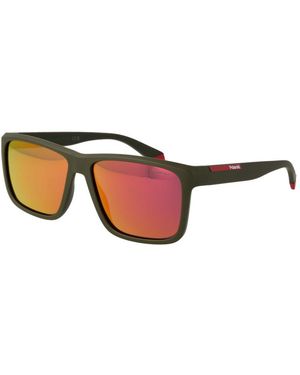 Polaroid Green Polycarbonate Sunglasses - Red
