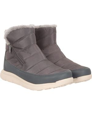 Mountain Warehouse 'Boston' Boots Fleece Lined Snow Proof Everyday Winter Shoes - Grey