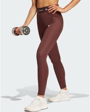 adidas Techfit Cold.Rdy Full-Length Leggings - Red