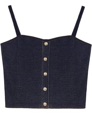 CRUSH Collection Denim-Look Camisole - Blue