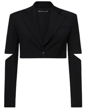 Divalo Palmira Crop Blazer - Black