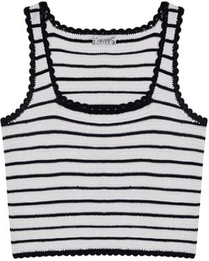 CRUSH Collection Striped Tank Top - Black