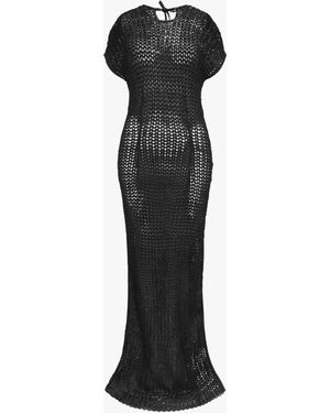 YAVORSKA Long Braided Dress - Black