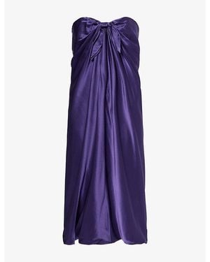 Reformation X Alexa Chung Radziwill Silk Midi Dress - Purple