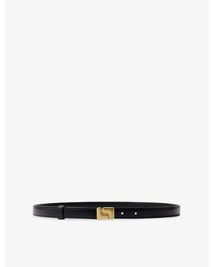 Soeur Ninon Mini Leather Belt - Black