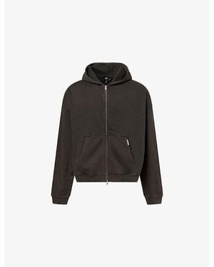 Represent Initial Zip-Up Cotton Hoody - Black