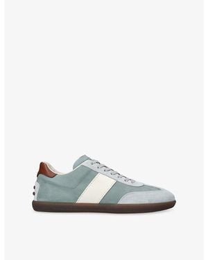 Tod's Allacciata Cassetta Suede Trainers - Blue