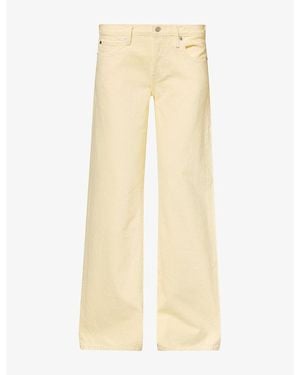 FRAME X Amelia The Wide Flared-Leg Denim Jeans - Natural