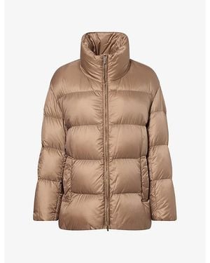Max Mara Oversized Nylon-Down Jacket - Brown