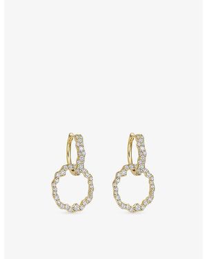 Astley Clarke Asteri 14Ct- And 1.092Ct Lab-Grown Diamond Hoop Earrings - White