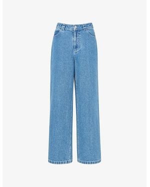 Whistles Relaxed-Fit Straight-Leg High-Rise Jeans - Blue