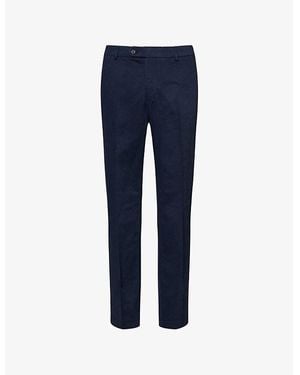 Hackett Chino Kensington Two-Slip-Pockets Stretch-Cotton Trousers - Blue