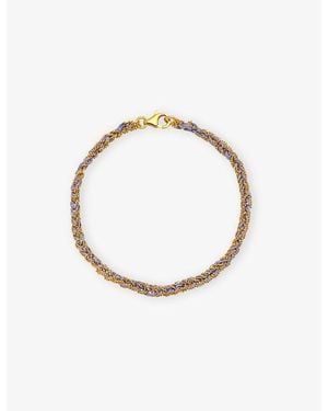 La Maison Du Couturier Assya Panama 18Ct-Plated Sterling- And Silk Friendship Bracelet - Metallic