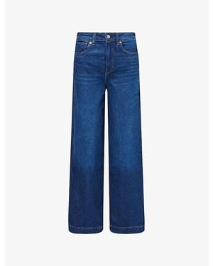 Reformation Bex High-Rise Wide-Leg Denim Jeans - Blue