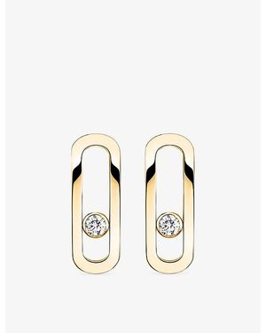 Messika Move Uno 18Ct And 0.16Ct Diamond Earrings - Metallic