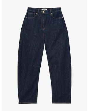 Reiss Levitt Barrel-Leg Denim Jeans - Blue