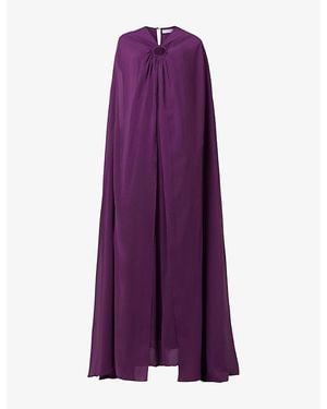 eem Hoop-Embellished Woven Kaftan - Purple