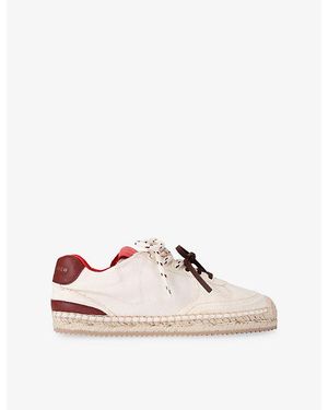 Kurt Geiger Kurt Espadrille Woven Trainers - Pink