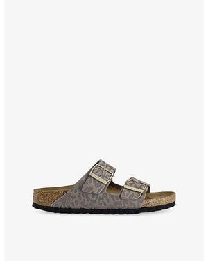 Birkenstock Arizona Two-Strap Faux Suede Sandals - Brown