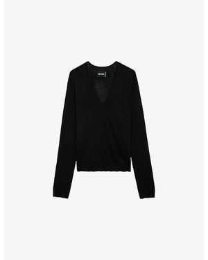 Zadig & Voltaire Rivy V-Neck Cashmere Jumper - Black