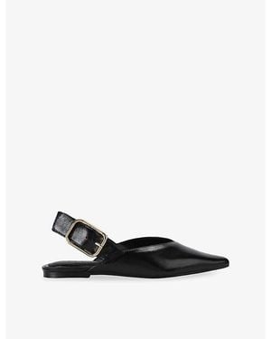 Steve Madden Sianna Leather Flats - Black