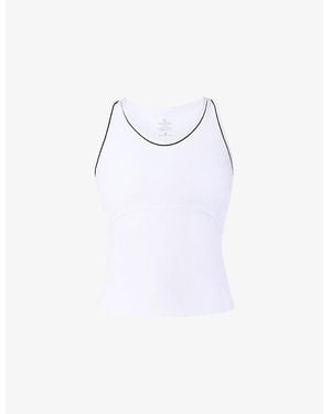 Sweaty Betty Pro Racket Power Stretch-Woven Tank Top - White