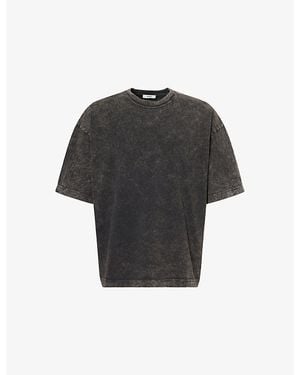 Agolde Portman Crewneck Cotton T-Shirt - Black