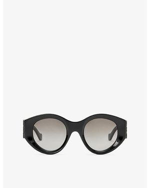 Loewe Butterfly-Frame Acetate Sunglasses - Black
