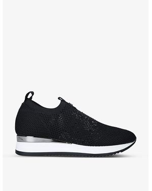 Carvela Kurt Geiger Janeiro Embellished Knit Sneakers - Black