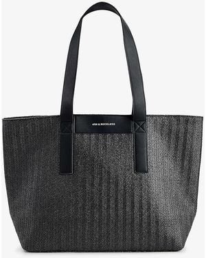 4th & Reckless Aruba Woven Tote Bag - Black