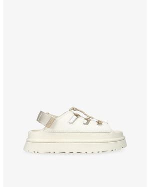 UGG Goldenglow Toggle Coated-Leather Sandals - White