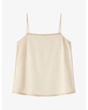 JOSEPH Gaia Square-Neck Silk Tank - Natural