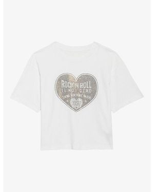 Zadig & Voltaire Taida Rhinestone-Embellished Cotton T-Shirt - White