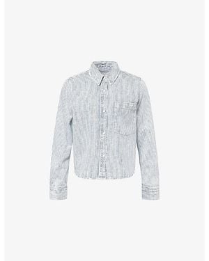 Rails Noa Stripe Cotton-Blend Shirt - Blue