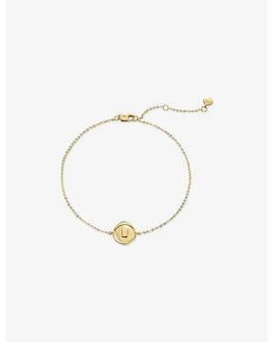 Monica Vinader Mini Initial U Stamp 14Ct Solid- Chain Bracelet - Metallic