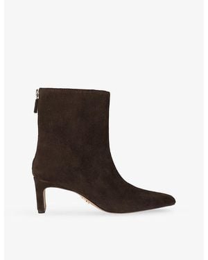 Steve Madden Jamiyah Suede Heeled Ankle Boots - Brown