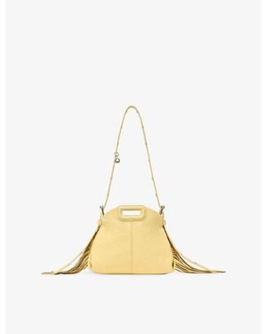 Maje Mini M Mini Crackled Leather Bag - Metallic