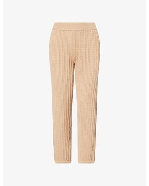 Jonathan Simkhai Cable-Knit Straight-Leg Cotton And Cashmere Trousers - Natural