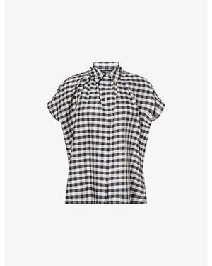 Weekend by Maxmara Gingham-Print Oversize Cotton-Blend Shirt - Multicolour