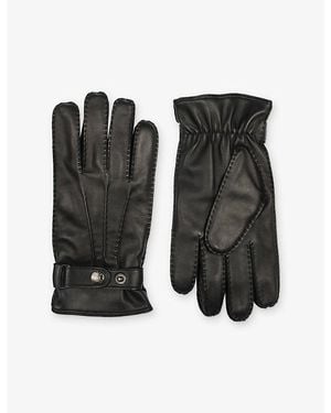 Dents Tetbury Three-Point Cashmere-Lined Leather Gloves - Black
